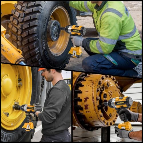 Impact Wrench for DeWalt Battery 1697Ft-Lbs (2300N.m) Impact Driver | 1/2" Impact Gun 5-Speed High Torque Power Tool for Tire Removal, Rusted Bolts, Heavy Equipment(No Battery) - color: Yellow+1697ft-lbs