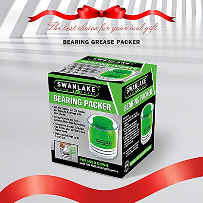 SWANLAKE GARDEN TOOLS Premium Bearing Packer Kit, Portable Handy Wheel Bearing Packer Tool, Effortlessly Flushes Old Grease and Repacks Wheel Bearings