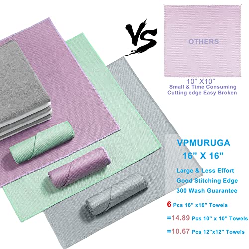 Fish Scale Streak Free Magic Glass Window Car Mirror Microfiber Cleaning Cloth Cleaner Cloths,Lint Free Stainless Steel Windshield Shower Cleaning Cloth,Miracle Polishing Towels Shiny Wipes,Pack 6,Mix - color: Mix