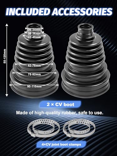 Pneumatic CV Joint Boot Installation Tool with CV Joint Boot | Fit Shaft Size 26mm-34mm Repair Kits Pneumatic CV Joint Boot Expander Tool and 2 sets of CV Joint Boot - size: 2PCS CV Boot & Expander