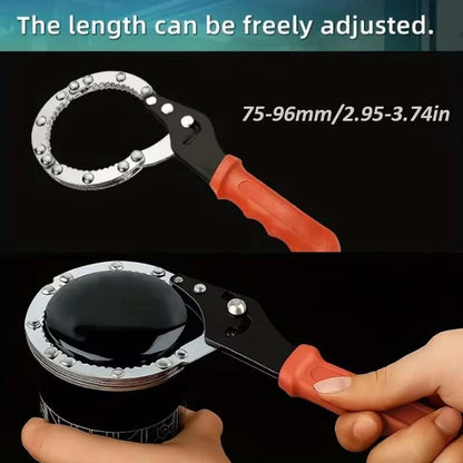Oil Filter Pliers Adjustable Oil Filter Wrench Automotive Oil Filter Removal Tool for Cars Engine Oil Filter Replacement Synthetic Oil Changes 5W-30 0W-20 Full Synthetic Motor Oil Maintenance