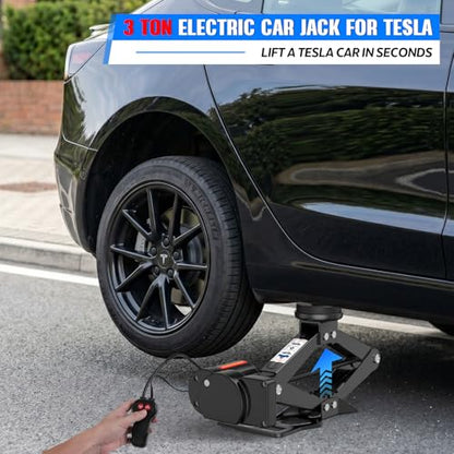 Electric Car Jack for Tesla, 3 Ton Tesla Tire Jack Repair Tools Portable, Electric Lifting Jack for Model Y/3/S/X
