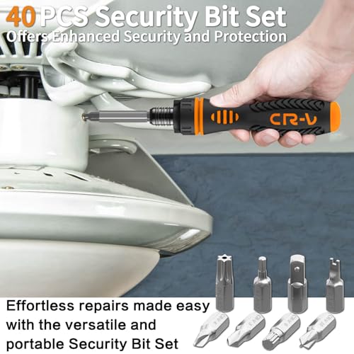 ENERTWIST 228 Pcs Screwdriver Bit Set, CR-V 1/4" Hex Shank Includes Rare Security Bits, Nut Drivers, and Magnetic Bit Holder, Ultimate Driver Set with Sturdy Tool Box