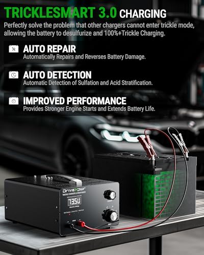 Adjustable Battery Charger 12V 24V 36V 48V 60V 72V,16A Automatic Battery Maintainer,Battery Desulfator Maintainer for Lead-Acid LiFePO4 Lithium,Suit Automotive Golf Cart Truck Lawn Mower(X40)