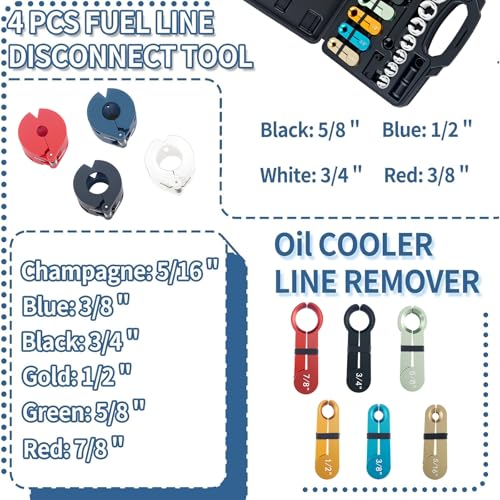 Master Quick Disconnect Tool Kit for A/C Fuel & Transmission Systems Fuel Line Disconnect Tool Set AC Line Removal Tool