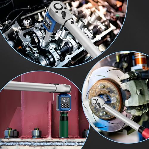 Digital Torque Adapter 1/2" Drive, 4.4-295.2 Ft-lb/6-400 Nm | Digital Torque Wrench Converter, Buzzer&LED Indicator, Adapters for Auto Repair, Truck Maintenance, Machinery, Moto, Off-road - size: 4.4-295.2 Ft-lb/6-400 Nm