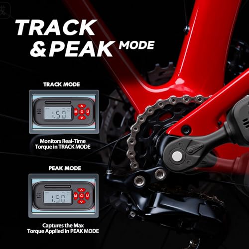 40-Piece 1/4" Digital Torque Wrench Set, 1-22 Ft.lb / 1.5-30 N.m | Electronic Torque Wrench with Bits, Sockets & Accessories, ±2%, LED & Buzzer Alerts for Bicycle, Motorcycle & DIY Repair - size: 1/4" 40pcs-Bike 1.5-30N.m/1-22Ft.lb