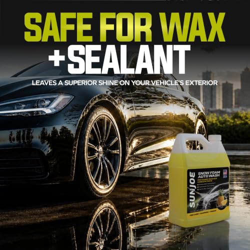 Sun Joe SPX-FCS1G Snow-Foam Pressure Washer Car-Wash Soap, 1 Gallon, Pineapple Scent - style: Pineapple Scent - Snow Foam Cleaner