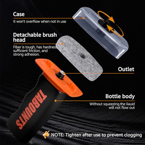 Handheld Glass Emulsion Cleaner Brush for Car Windshield, Oil Film Remover with 100 mL Solution, Removes Oily Haze, Road Grime & Water Spots for a Clearer Windshield View in Night & Rain, 1 Pack