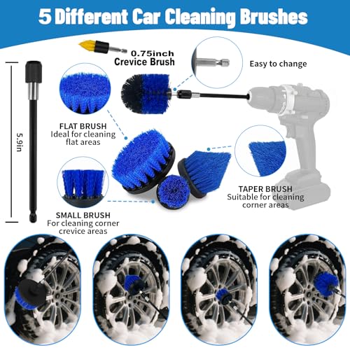 Car Detailing Kit,36pcs Car Detailing Brush Set,Car Cleaning Kit with Professional Car Detailing Brush Set,Auto Detailing Brush Set,Car Wash Kit,Car Detailing Kit Interior Exterior Wheels Cleaner