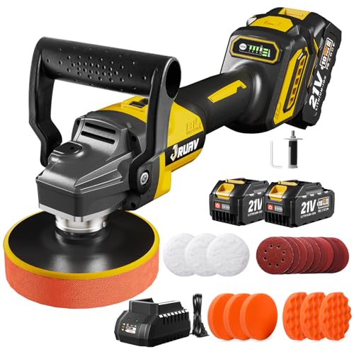 Cordless Buffer Polisher for Car Detailing,7230 RPM Car Buffer Polisher,21V 4.0Ah Li-ion Battery,Cordless Polisher With 29 PCS Car Detailing Kit,for Polishing, Waxing, Boat Sanding, Scratch Removing