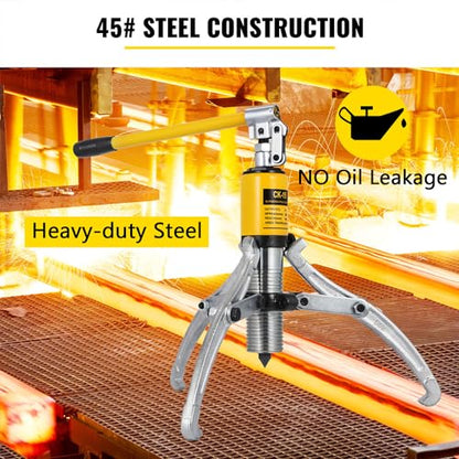 VEVOR Hydraulic Gear Puller, 15 Ton Max. Capacity Hydraulic Puller, 2 or 3 Jaws Bearing Hub Separator, 3.9"- 11.8" Hydraulic Puller Separator Tool for Pulling Hubs, Flanges, Gears, Bearings
