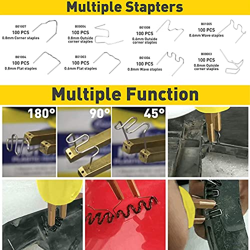 Plastic Welder Hot Stapler Kit with 800PCS Hot Staples, 110V Bumper Crack Repair Welding Machine Set