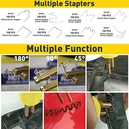 Plastic Welder Hot Stapler Kit with 800PCS Hot Staples, 110V Bumper Crack Repair Welding Machine Set