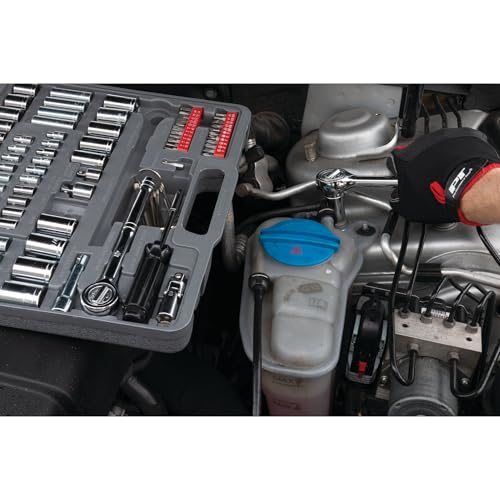 Performance Tool W1198 SAE/Metric 100-Piece Socket (1/4-Inch, 3/8-Inch & 1/2-Inch Drive) and Bit Set - size: 100-Piece (Pack of 1), style: Socket & Bit Set