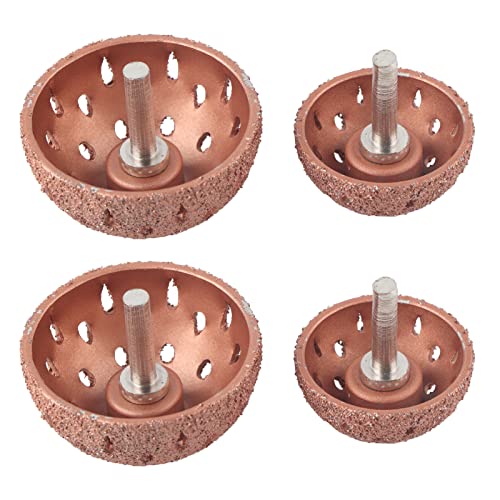 Tire Buffer Wheel, 2PCS Tungsten Steel Grinding Head | Tungsten Steel Bowl Type Tire Repair Grinding Head Tools with 6mm Shank