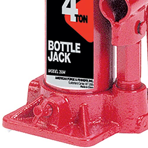AFF Heavy Duty 4 Ton Bottle Jack, Manual, Machine Hardened Steel Saddles, Centered Pumps and Rams, 3504 - size: 4 Ton Capacity, style: Heavy Duty