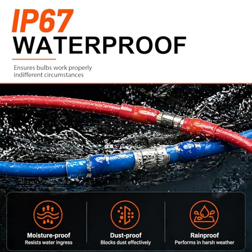 120PCS Solder Seal Wire Connectors Heat Shrink Butt Connectors Kit | Waterproof Heat Shrink Electrical Terminals, Insulated Solderless Wiring Splice Connectors for Marine, Automotive Boat Truck