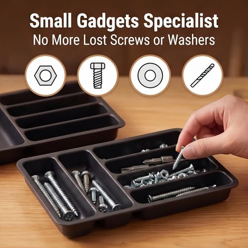 3 Pcs Tool Box Organizer Tray Divider Set for Kobalt Mini 3-Drawer ToolBox – Compatible with Both Old & New Version,Tool Desk Drawer Organization, Toolbox Accessories&Organizer.