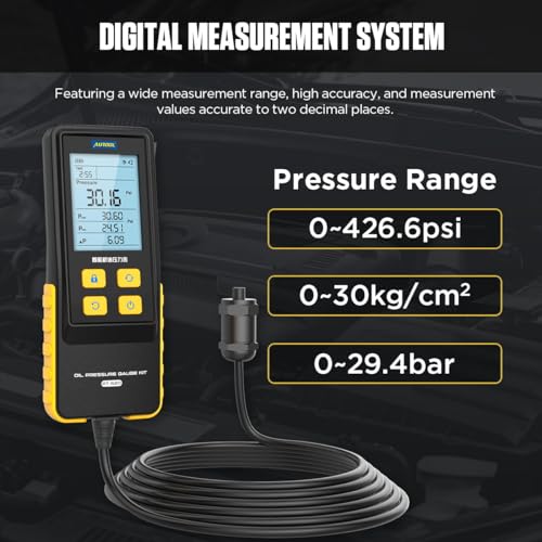 Oil Pressure Tester Tool,0-426.6 PSI Oil Pressure Gauge kit Automotive,Intelligent Engine Oil Pressure Tester Tool kit,Digital Engine Oil Pressure Tester Gauge Tool Kit