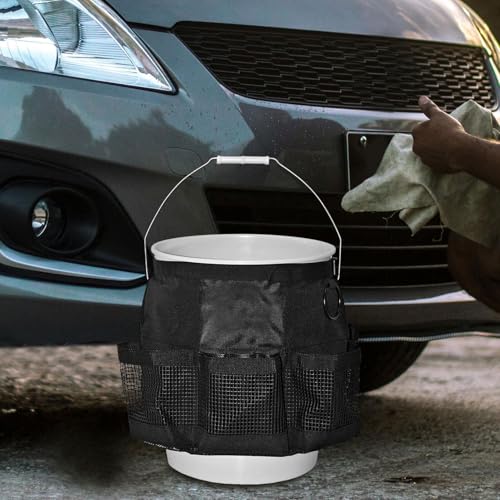iplusmile Bucket Tool Organizer Multi-Pocket Design for Car Wash and Fishing Supplies Bucket Bag Storage for Outdoor Activities