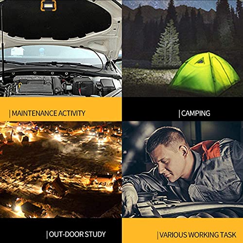 YXQUA Rechargeable Work Light, 30W LED Portable Flood Light, Super Bright IP65 Waterproof,180° Adjustable Stand for Job Site Lighting Outdoor Camping Emergency Car Repairing - size: 6.78 inches