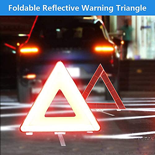 STDY Car Roadside Emergency Kit, Vehicle Truck Safety Road Side Assistance Kits Auto Accessory, with Jumper Cables, Tow Rope, Reflective Triangle, Tire Pressure Gauge, etc - size: Essential Kit