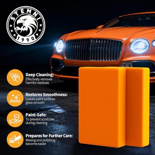 10 Pack Car Clay Bar Kit, Premium Grade Clay Bars Auto Detailing, Clay Luber Synthetic Lubricant, Car Wash Detailing Cleaning Kit for Car, SUV, RV, Truck - color: Orange