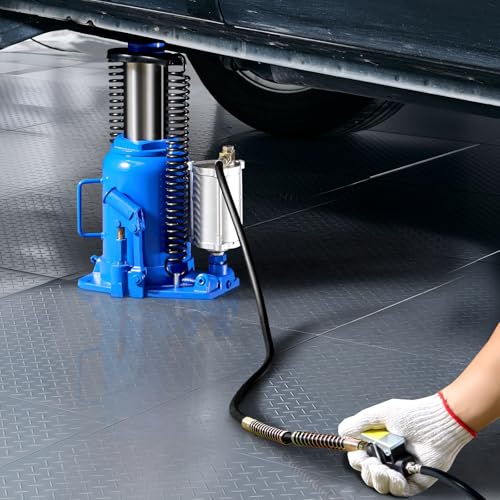 VEVOR Air Hydraulic Bottle Jack, 32 Ton/70500 LBS, Hydraulic Floor Car Jack with Manual Hand Pump, Heavy Duty Pneumatic Bottle Jack Hoist for Auto Truck Travel Trailer Repair Lift - size: 32T Air Hydraulic