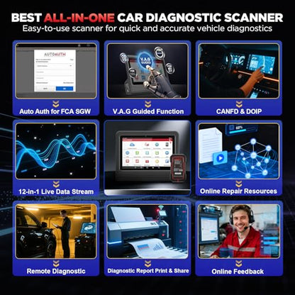 LAUNCH X431 Pro V5.0 2026 New Generation Automotive Diagnostic Scanner Tool, OEM Bluetooth Bidirectional OBD2 Scan Tool with CANFD & DOIP, 38+ Special Functions for All Cars
