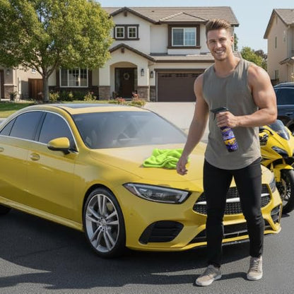 CaliShine Quick Effect Coating Spray - 16.9 fl oz Waterless Ceramic Car Wax Coat - Detail Polish & Cleaner for Cars Boat Body & Glasses, Window Glass and Headlight - Shine Restoration Kit (500 ml) - size: 16.9 Fl Oz (Pack of 1)