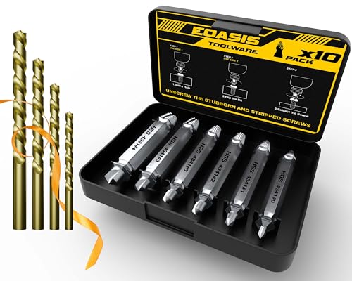 Gifts for Men – Stripped Screw Extractor Set – Father’s Day Gifts from Wife, Daughter, & Son – Easy Out Extractor Set for Nuts, Screws & Bolts – Perfect Husband & Birthday Gifts (Pack of 10) - size: Pack of 10