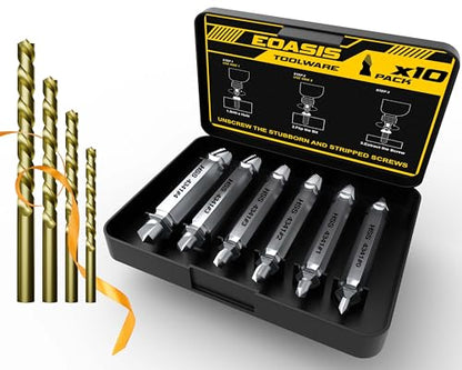 Gifts for Men – Stripped Screw Extractor Set – Father’s Day Gifts from Wife, Daughter, & Son – Easy Out Extractor Set for Nuts, Screws & Bolts – Perfect Husband & Birthday Gifts (Pack of 10) - size: Pack of 10