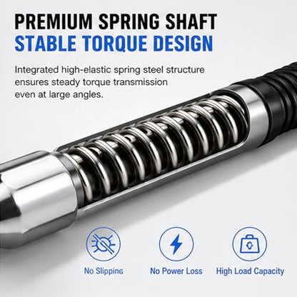 360 Miracle Tool Extension,1/2 Flexible Socket Extension Bar Set Bendable Impact Wrench,Universal Flexible Connecting Rod Tool,Conquer Tight Spaces in Seconds,For Automotive,DIY Projects (Sliver,3Mix) - color: Sliver, size: 3Mix