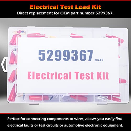 Bonbo 5299367 Test Lead Kit 16 Pieces Electrical Testers Wire Connectors Cables Set for Cummins Circuit Connection/Experiment