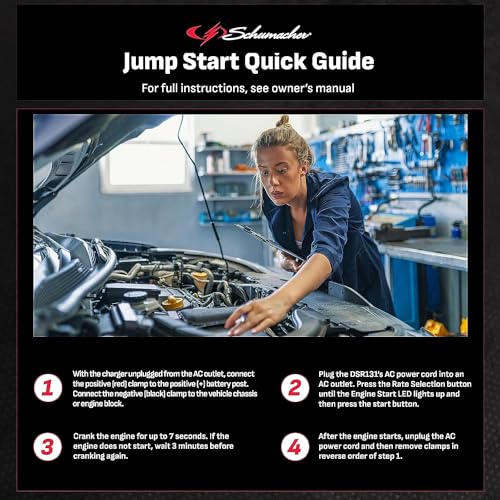 Schumacher Electric DSR Pro Series 6V / 12V Battery Charger Engine Starter & Maintainer - Heavy Duty Wheeled Battery Charger - 125/250 Amps - with 50-Amp Boost Mode - DSR131 - style: DSR131