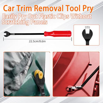 8-Piece Fuel Line Disconnect Tool Set with Hose Clamp Pliers, Relay Puller, Panel Clip, Trim Clip & Push Pin Removal Tools for Automotive Repair