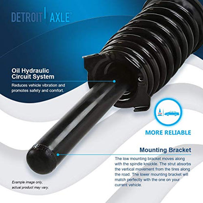 Detroit Axle - 2 Front Struts for 1998-2002 Honda Accord 1999-2003 Acura TL 01-03 CL Complete 2 Struts with Coil Spring Assembly Replacement Quick Install Ready Strut Shocks - size: 171691L_171691R/PAIR