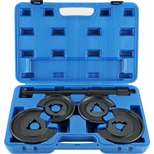 DASBET Suspension Coil Spring Compressor Set 5PCS Front Rear Axle Telescopic Repair Tool Kit Compatible with Mercedes Benz (Black)