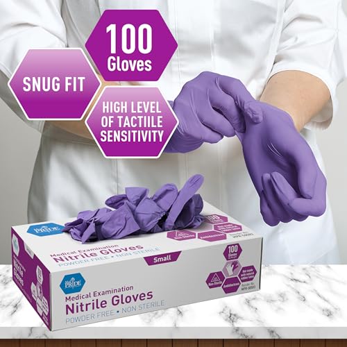 MedPride Powder-Free Nitrile Exam Gloves, Small, Case/1000 (100 Count (Pack of 10)) - size: Small (Pack of 1000)