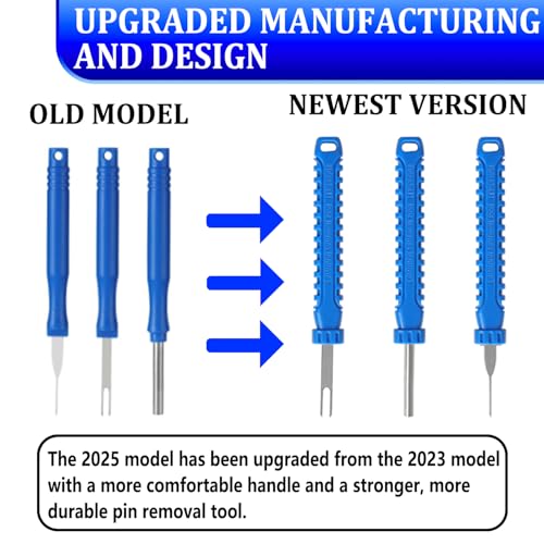 41 Pcs Terminal Pin Removal Tools with Blow-Molded Case - Electrical Pin Removal Tools Automotive Depinning Tool Kit for Automotive & Household Devices Most Connector, Blue - color: blue