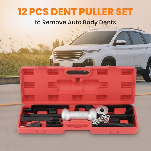 maXpeedingrods 13 Pcs Slide Hammer Dent Puller Set, Automotive Dent Remover, Heavy Duty Auto Body Truck Repair Tool Kit, 10LBS Slide Hammer Puller Set - size: 10LBS