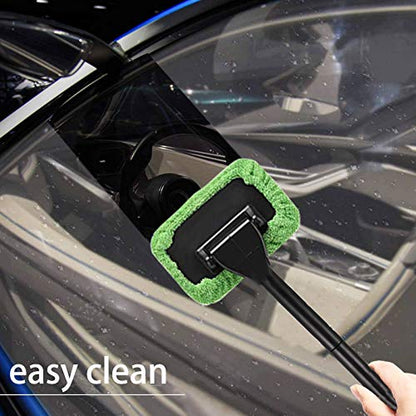XINXIYAN Windshield Cleaner Tool Car Window Cleaner Inside Interior Windshield Cleaning Tool(Green-Rectangle)