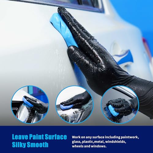 Clay Bar for Auto Detailing 3 * 100g, Automotive Clay bar Kit for Cars’Paint Surface, Metal and Glass, Prep for Sealants, Waxes and Coatings (3x100g, Blue, Heavy) - size: 300g