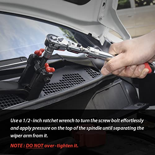 FIRSTINFO Universal Windshield Wiper Arm Puller and Battery Terminal Remover | Adjustable hook jaws • Heavy duty • Narrow-space access • Patented design • Made in Taiwan