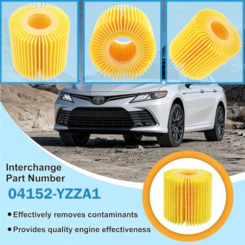 04152-yzza1 Oil Filter Change Kit with 64mm Oil Filter Wrench, Oil Drain Plug & Gasket for Toyota Tacoma Camry Tundra RAV4 Highlander Lexus ES/RX/Sienna