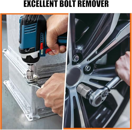 Valkynos Bolt Extractor Kit 14 Pcs | Hex Drive, Cr-Mo Steel, Stripped Removal Set, Easy Out Remove Rusted, Frozen, Damaged, Rounded-Off Bolt Nut Screw
