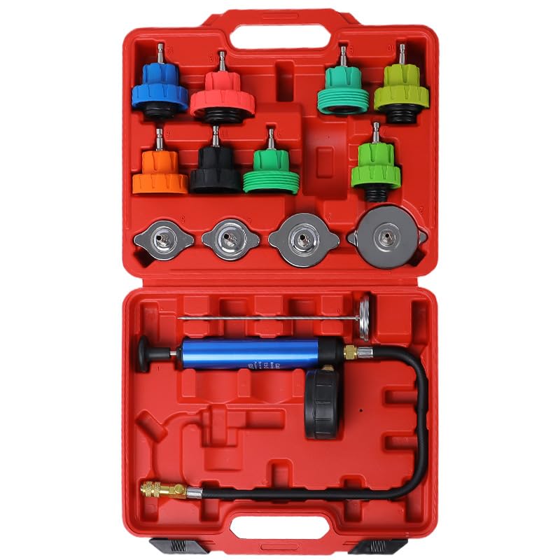 14pcs Cooling System Pressure Tester kit Automotive Radiator Pressure Tester for Motorcycle Car Truck