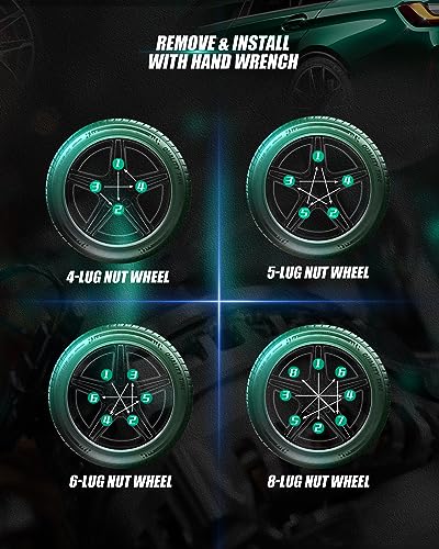 Small 6 Point Spline Lug Nuts Key Tuner Socket Tool -Diameter Lock Lug Nut Key Compatible with 3/4" (19mm) and 13/16" (21mm) Hex Replacement Socket M12x1.5, M12x1.25, 1/2-20, M10x1.25, 3/8-20 - size: 6 Spline Lug Nuts Key