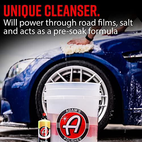 Adam's Polishes Strip Car Wash Soap (5 Gallon) - Sealant & Car Wax Remover Shampoo Salt Remover & Acidic Wash | Thick Suds For Use In Car Cleaning Kit, Foam Cannon, Foam Gun, Sponge, Mitt, Chamois - size: 640 Fl Oz (Pack of 1)